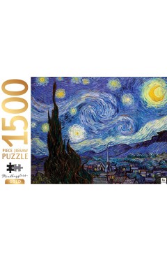 Mindbogglers Gold 1500-Piece Jigsaw: Starry Night by Van Gogh